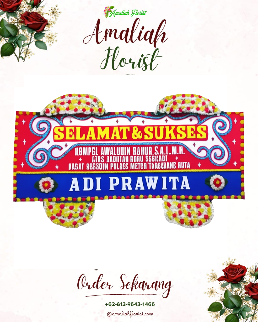 Papan Bunga Ucapan Selamat Sidemen